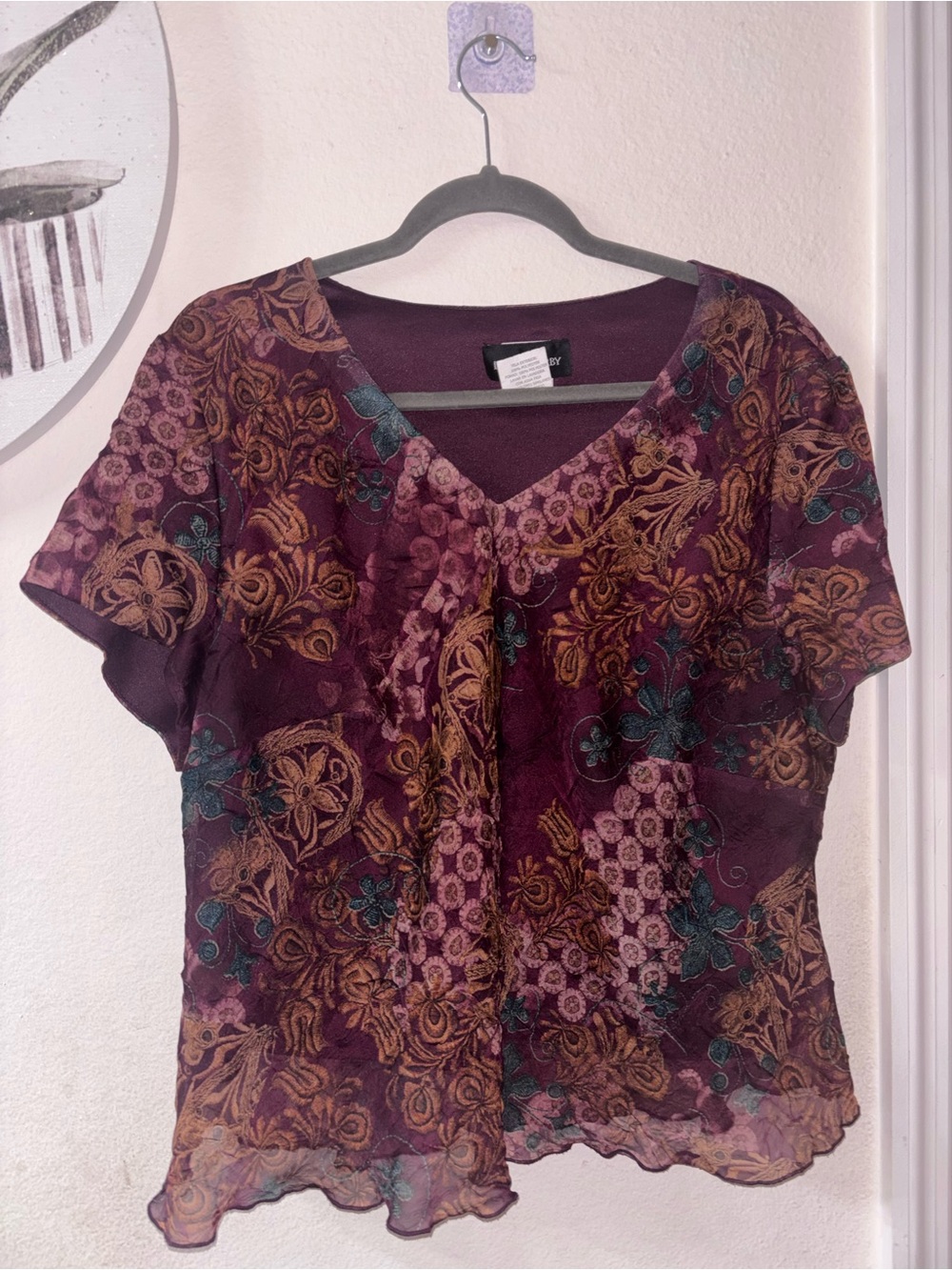 Short-Sleeve Floral shirt and skirt 2 piece set